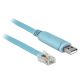 DeLOCK 64185 Adapter USB 2.0 Typ-A-Stecker auf 1 x seriell RS-232 RJ45-Stecker, 2,0 m, blau