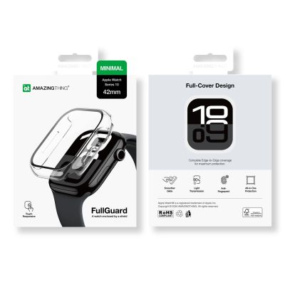 9. AmazingThing Radix Glass Case für Apple Watch 42 mm, transparent