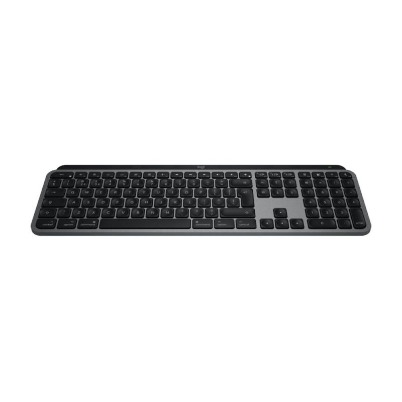 Logitech Master MX Keys S für Mac Tastatur Office RF Wireless + Bluetooth QWERTY American International Aluminium, Weiß