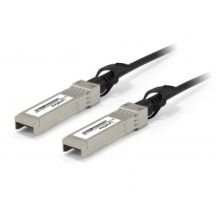 LevelOne DAC-0103 InfiniBand/Glasfaserkabel 3 m SFP+ Schwarz, Edelstahl