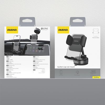 8. Dudao F24PLUS Autohalterung mit Saugnapf für das Armaturenbrett – Schwarz