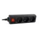 3. ENERGENIE EG-PSU3F-01 Steckdosenleiste (3 x Typ E; 10 A; 0,6 m; schwarz)