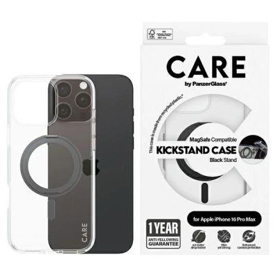CARE by PanzerGlass Feature Kickstand Case iPhone 16 Pro Max 6,9" schwarz/schwarz MagSafe 1324