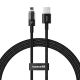 Baseus Gem Kabel USB Typ A auf iPhone 2,4 A 1 m (Schwarz)