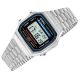 2. Casio A168WA Unisex-Digitaluhr mit Edelstahlarmband, Silber