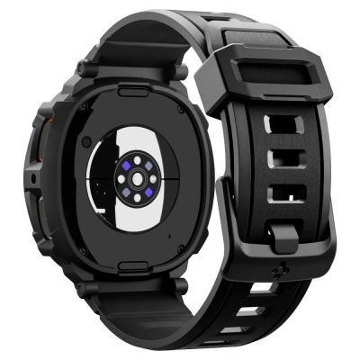 3. Spigen Rugged Armor Pro Armband für Samsung Galaxy Watch 8 44 mm – Mattschwarz