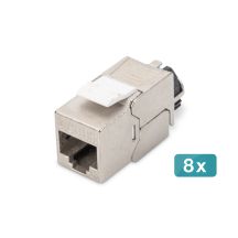 Digitus CAT 6A Keystone-Modul, geschirmt mit intelligentem Kabelmanagement - 8 Stück.