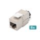 Digitus CAT 6A Keystone-Modul, geschirmt mit intelligentem Kabelmanagement - 8 Stück.