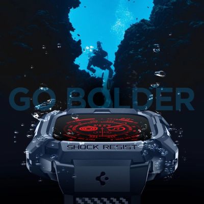 29. Spigen Rugged Armor Pro Hülle für Apple Watch Ultra 1/2 (49 mm) – Marineblau