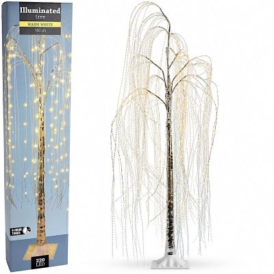 Dekorativer Weihnachtsbaum aus Weide mit 220 LEDs, Höhe: 150 cm