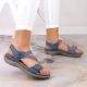 8. Bequeme Rieker W RKR587 blaue Sandalen