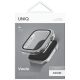 5. Uniq Voute Hartglasgehäuse für Apple Watch 10 46 mm - Silber
