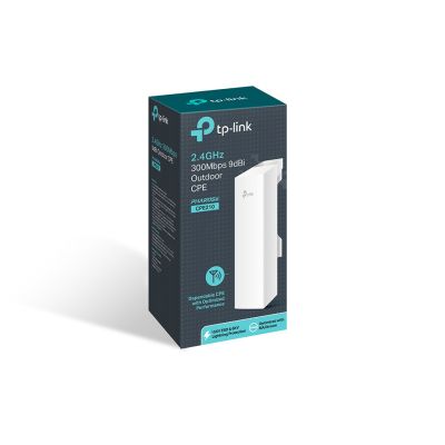 13. Access Point TP-LINK CPE210 OUTDOOR (11 Mbit/s - 802.11b, 150 Mbit/s - 802.11n, 300 Mbit/s - 802.11n, 54 Mbit/s - 802.11g)