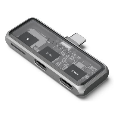 Satechi USB-C PD Mobile XR Hub und MicroSD-Kartenleser, Space Grau