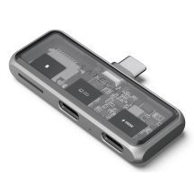 Satechi USB-C PD Mobile XR Hub und MicroSD-Kartenleser, Space Grau