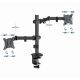 3. GEMBIRD Verstellbarer Schreibtischarm/Halterung für 2 Monitore 17-32 Zoll, VESA 100x100 mm, bis zu 9 kg