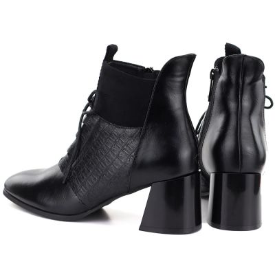 10. Gefütterte Damen-Ankle-Boots mit hohem Absatz, schwarz, Vinceza 58670