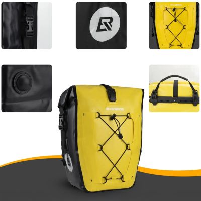 5. Rockbros 30140022005 Wasserdichte Fahrradtasche 25-32L - Gelb