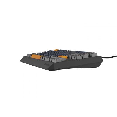 17. GENESIS THOR 230 TKL Gaming-Tastatur USB + RF Wireless + Bluetooth QWERTY Schwarz, Blau, Grau, Orange