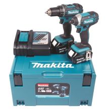 MAKITA Combo LXT DLX2127MJ Akku-Schrauber-Set (DDF482Z und DTD152Z) 2x 18V 4,0Ah, Schnellladegerät und MAKPAC