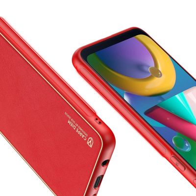 8. Dux Ducis Yolo elegantes Cover aus ökologischem Leder für Samsung Galaxy M30s rot