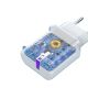 4. Dudao A20EU USB-A 18W Wandladegerät - weiß + USB-A - USB-C Kabel