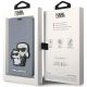 7. Karl Lagerfeld KLBKP14XSANKCPG iPhone 14 Pro Max 6,7" Bücherregal Silber/Silber Saffiano Karl & Choupette