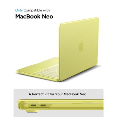 6. Spigen AirSkin Hülle für MacBook Neo 13" 2026 - Mattgelb