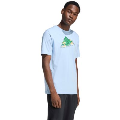 adidas Herren T-Shirt Novelty Mint, hellblau, JZ5038
