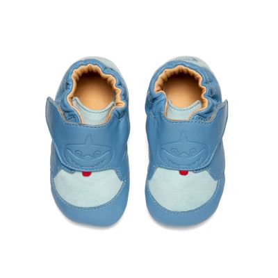 2. Affenzahn Crawly Shark Leder-Kriechschuhe (01257-30211)