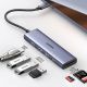 6. HUB Ugreen CM511 20956A 6in1 USB-C – HDMI / 3x USB-A 3.0 / SD/TF-Kartenleser – Grau