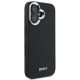4. DKNY Plain Silver Logo MagSafe Hülle für iPhone 16 – Schwarz