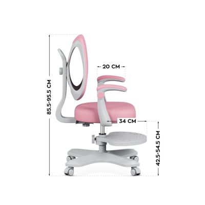3. Junior 4.6 Drehstuhl in Rosa