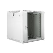Lanberg WF01-6612-10S Rack-Schrank (12 HE; 635 mm / 600 mm / 600 mm; Wandmontage; Glas; 19 Zoll; grau)