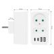 12. MACLEAN Steckdose 2-fach + 4x USB MCE249 F/W