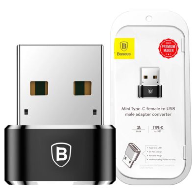 9. Baseus Mini USB-C-zu-USB-A-Adapter – Schwarz