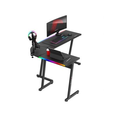 5. Huzaro Hero 6.0 Schwarzer RGB-Gaming-Schreibtisch
