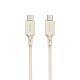 Dudao L7SCC USB-C – USB-C-Kabel 100 W 2 m – Beige