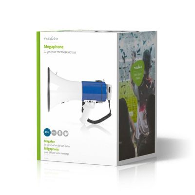 Nedis Megafon 1500 m 135 dB Blau/Weiß