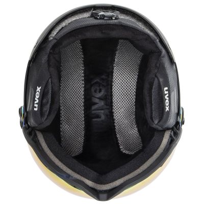 6. Unisex-Skihelm Uvex Wanted Visor mit aktivem Belüftungssystem, schwarz (56/6/262/10)