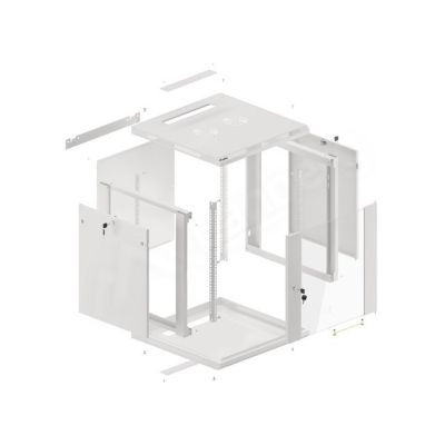 Lanberg WF01-6612-10S Rack 12U Wandschrank Grau