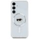 3. Karl Lagerfeld Button Karl Head Printed Logo MagSafe Samsung Galaxy S25 Hülle Weiß