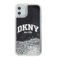 8. DKNY Liquid Glitter Big Logo Hülle für iPhone 11 / Xr - Schwarz