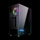 5. GEMBIRD FORNAX 2500 MIDI-TOWER-CASE (1x USB 3.0, 2x USB 2.0, HD-Audio, Seitenwand aus Glas) SCHWARZ