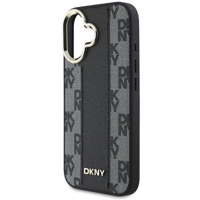 6. DKNY Checkered Pattern Magsafe Hülle für iPhone 16 – Schwarz