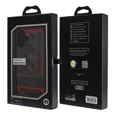 7. Audi IML Sport MagSafe iPhone 16 6,1" schwarz/schwarzes Hardcase AUS-IMLMIP16-RSQ/D2-BK