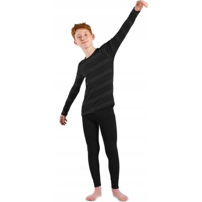 Odlo Set long ACTIVE WARM ECO SET Kinder Unterwäsche-Set Gr. 92cm Schwarz-Grau