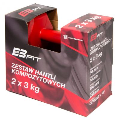 5. EB FIT Composite Hantelset 2x3kg rot 1027036