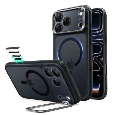 ESR Classic Hybrid Kickstand MagSafe Hülle für iPhone 18 Pro Max / 17 Pro Max – Mattschwarz