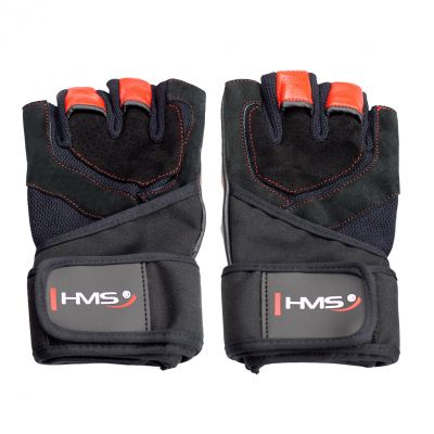 31. Schwarz/Rot HMS RST01 Gym Handschuhe Größe XL